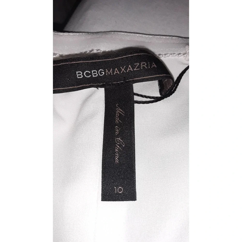 NWT BCBGMaxAzria Sz 10 KIA Black & White Maxi Dress - Picture 10 of 11